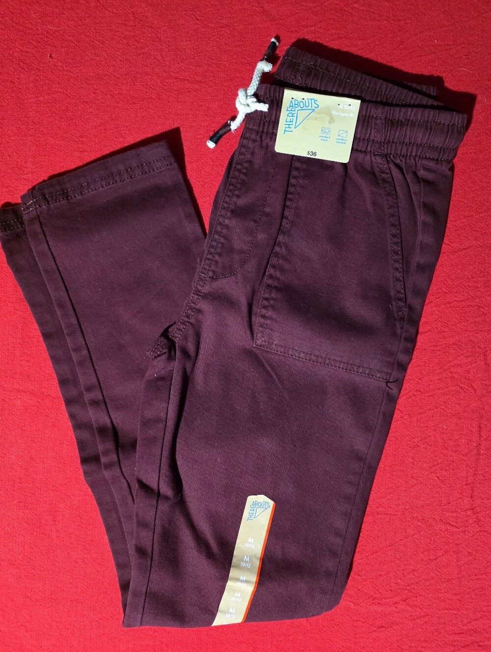 Thereabouts Kids Burgundy Drawstring Joggers -